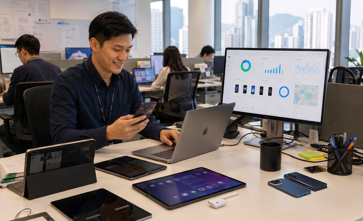透過 MDM 方案集中管理企業的 Apple 與 Samsung 智能手機,提升安全性及管理效率。